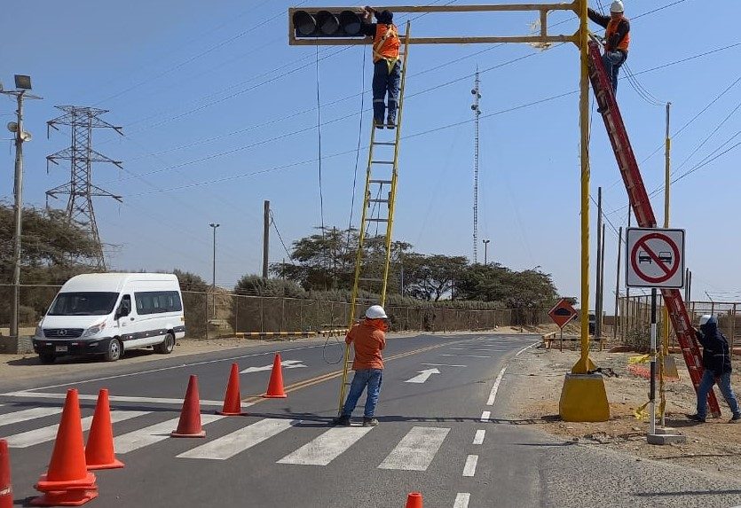 Instalación de semáforos